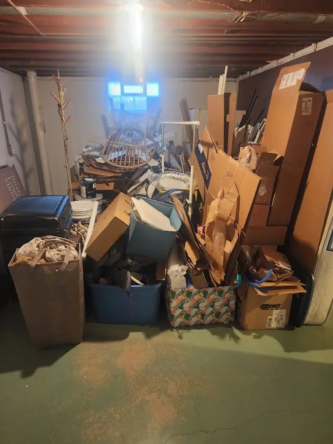 Roll-off dumpster container at job site for 4 Yard Dumpster Rental in Klamath Falls